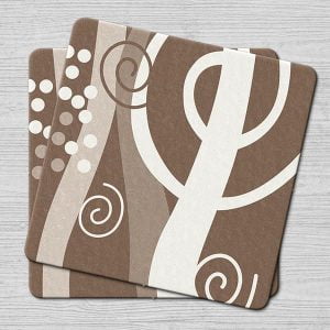 Brown Swirl Stock Coaster