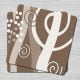 Brown Swirl Stock Coaster