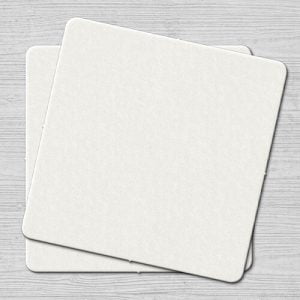Plain White Coaster Square Plain White Coaster Square